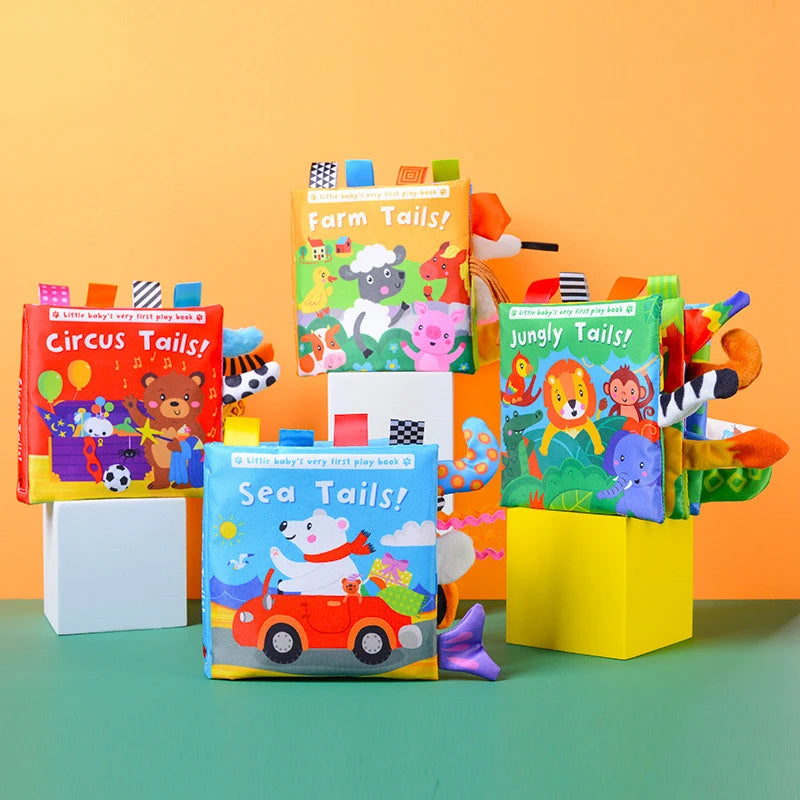 Baby-Stoffbuch, Spielzeug, Schwarz, Weiß, Aktivität, sensorische Bücher, Babys, Kinder, frühe Entwicklung, Montessori-Spielzeug, 0–12 Monate, Kleinkind-Geschenke