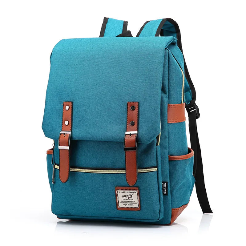Teens Vintage Canvas Laptop Backpack