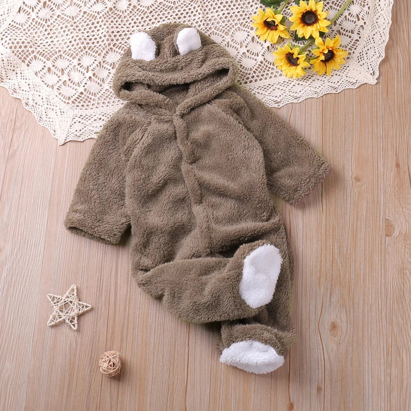 Humor Bär Herbst Cartoon Stil Winter Langarm Baby Jungen Mädchen Strampler Kleinkind Kinder Overall Overalls Baby Kleidung