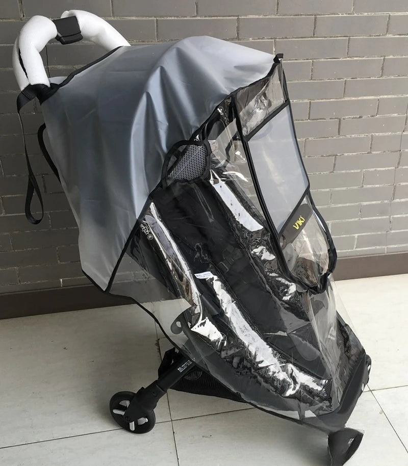 Universeller Kinderwagen-Regenschutz Windschutz Regenfester Staubschutz Kinderwagen-Zubehör Regenmantel Wetterschutz