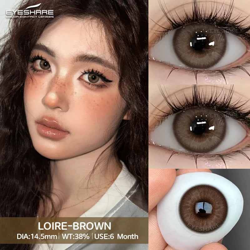 EYESHARE Beliebte farbige Kontaktlinse für Augen, schwarze Linse, Augenmode, braune Schönheit, farbige Schüler, graues Kontakt-blaues Augen-Make-up