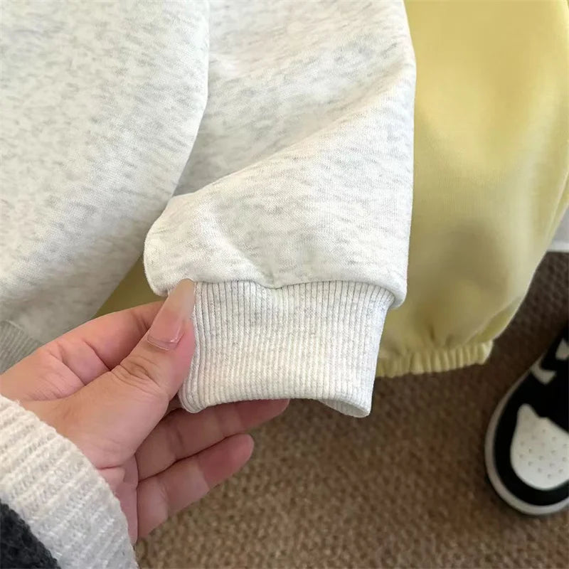 Kinder Hoodie Anzug Jungen Sport Outfit Mädchen Langarm Top Jogginghose 2 Stücke Herbst Kinder Mode Lose Sets 2025 Freizeitkleidung