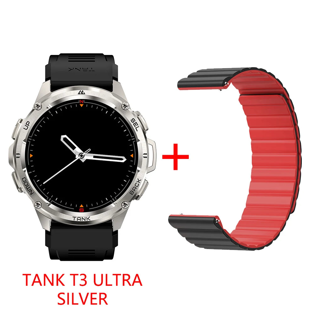 2025 KOSPET TANK T3 Ultra GPS Smart Uhr Für Männer Smartwatch Frauen 470 mAh Batterie Digitale Fitness AMOLED AOD Bluetooth uhren