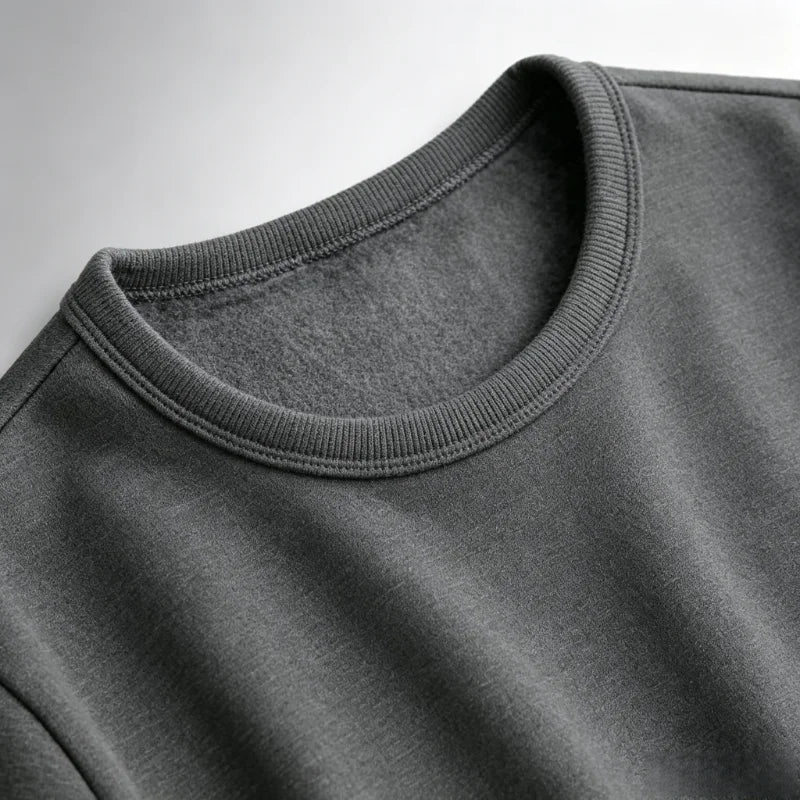 CHUANGERM Herren Herbst Winter Mode Rundhals Warme Langarm Thermo-Unterwäsche T-Shirt Unterhemd