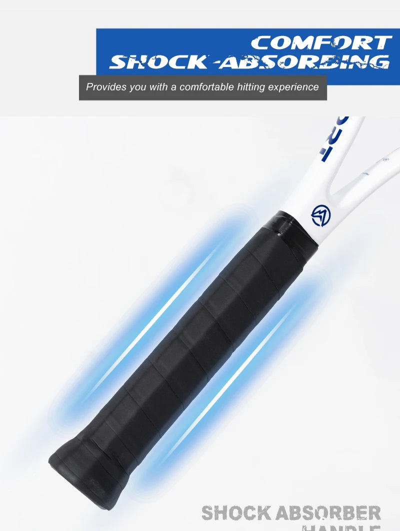 ALPSPORT T800 18K Professioneller Tennis-Schläger aus Carbonfaser – Leicht (280g) mit Tasche & Rutschfestem Gurt, Schneller Versand für Turniere