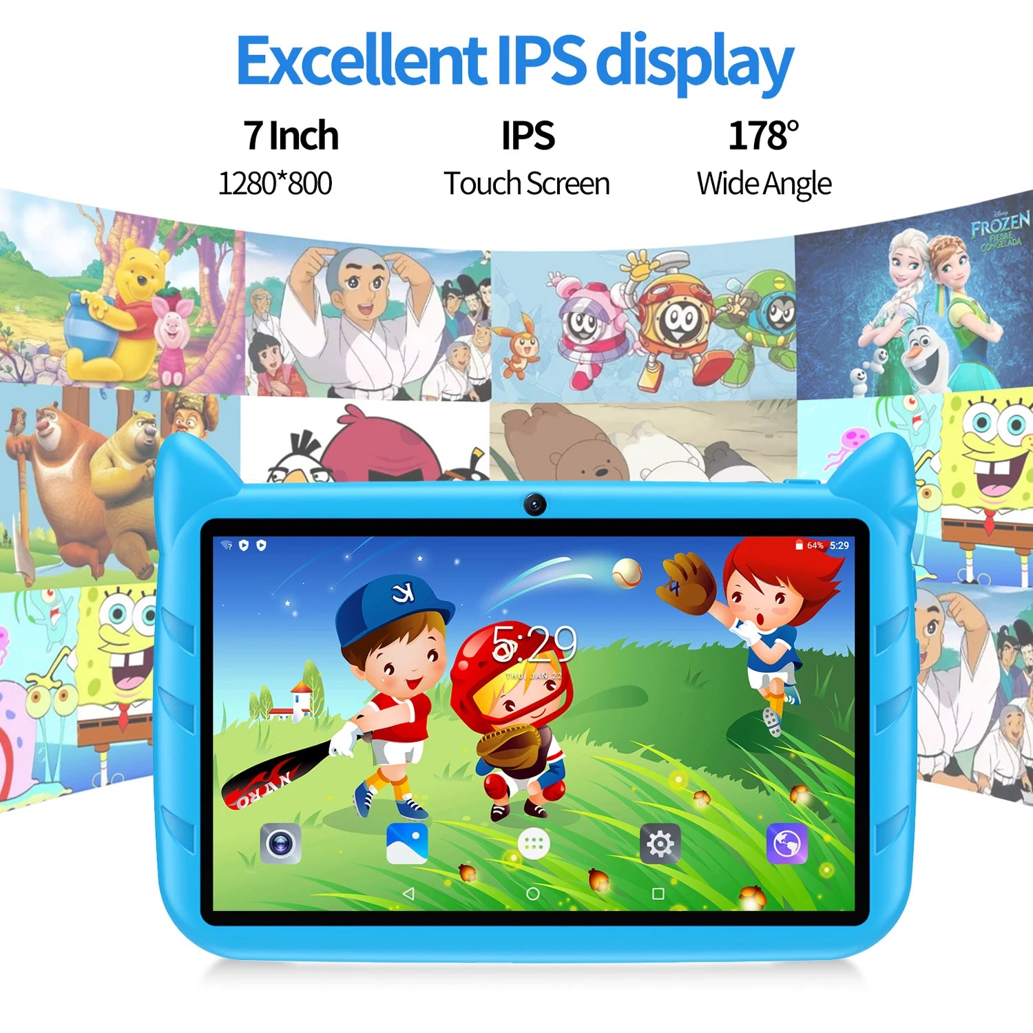 Neue 7 Zoll Globale Version 5G WiFi Kinder Tablets Quad Core Android Lernen Bildung Tablet PC 4 GB RAM 64 GB ROM Kinder Geschenke
