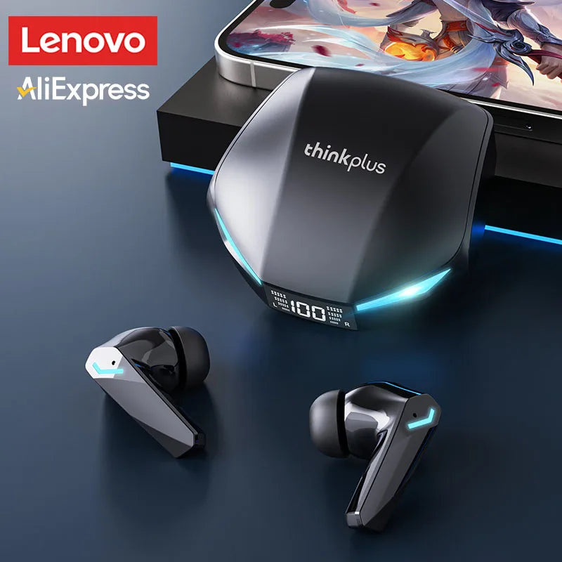 Lenovo XT53 Wireless Upgrade Bluetooth 5.4 Kopfhörer Ultra Long Endurance Gaming Headset mit geringer Latenz LED-Digitalanzeige-Ohrhörer