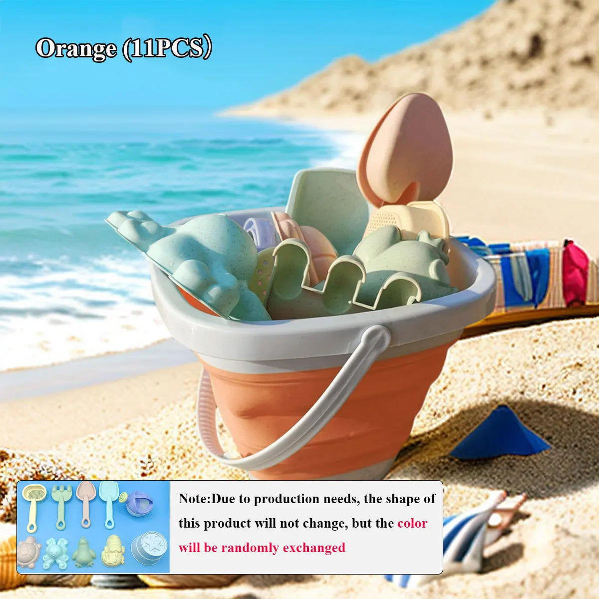 11/5/1 PCS Strand Sand Spielen Wasser Set Klapp Eimer Sommer Spielzeug für Kinder Kinder Outdoor Spiel sandkasten Zubehör Farbe Zufällig