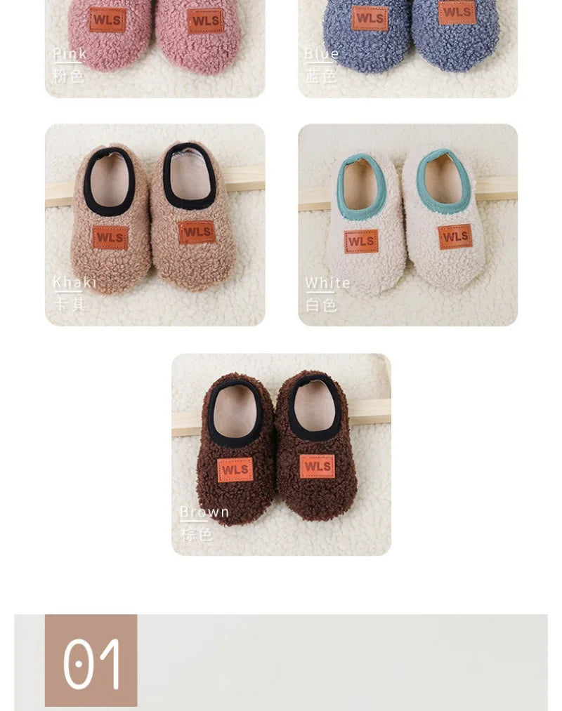 Herbst Winter Baby Hausschuhe Kleinkind Plüsch Boden Socke Schuhe Junge Mädchen Kinder Weiche Anti-slip Wanderschuhe Indoor Hause kinder Schuhe