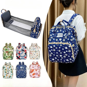 Mama Wickeltaschen Babybett Mutter Große Kapazität Windel Milchflasche Rucksäcke mit Wickelunterlage Praktische Baby-Stilltaschen Geschenk