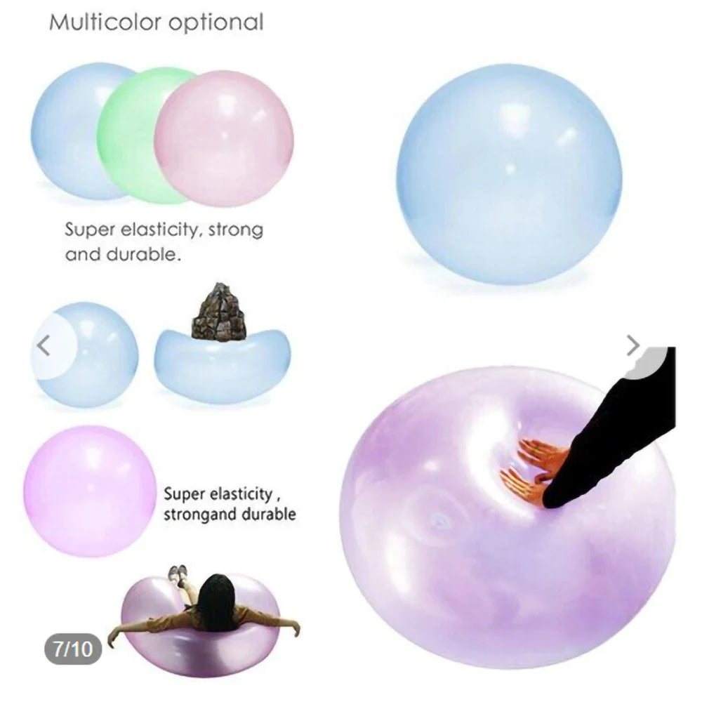 Kinder Blow Up Ballon Spielzeug Kinder Outdoor Weiche Luft Wasser Gefüllt Blase Ball Spaß Party Spiel Sommer Geschenk Aufblasbare Elastische Ball