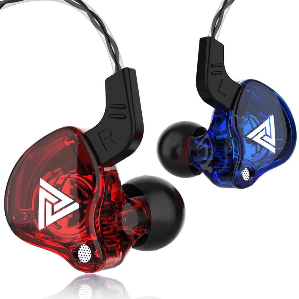 Original QKZ AK6 In-Ear Headphones 6 Dynamic Driver Unit Earphones with Microphone Stereo Sports HiFi Subwoofer Headset Monitor Earbuds