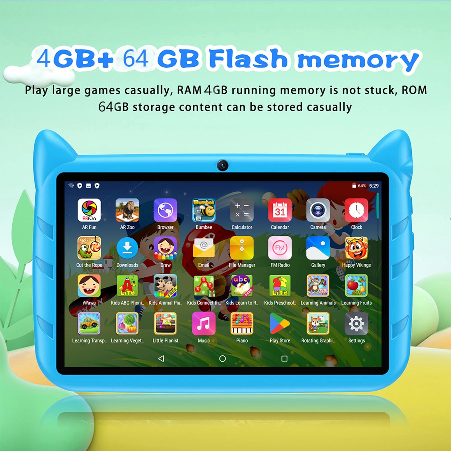 Neue 7 Zoll Globale Version 5G WiFi Kinder Tablets Quad Core Android Lernen Bildung Tablet PC 4 GB RAM 64 GB ROM Kinder Geschenke