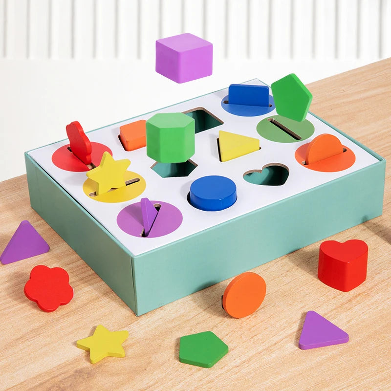 3D-Holz-Geometrie-Form-Spielzeug