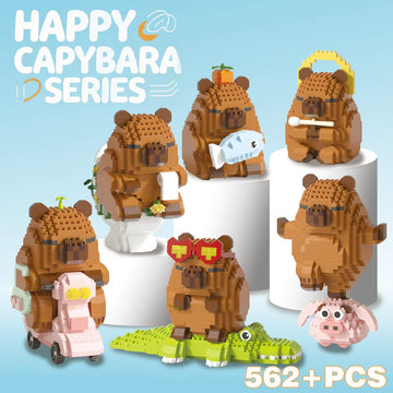 „Capybara Bausteine Set – Süßes Wasser-Meerschweinchen-DIY-Modell |   Lustiges STEM-Spielzeug für Kinder und Erwachsene