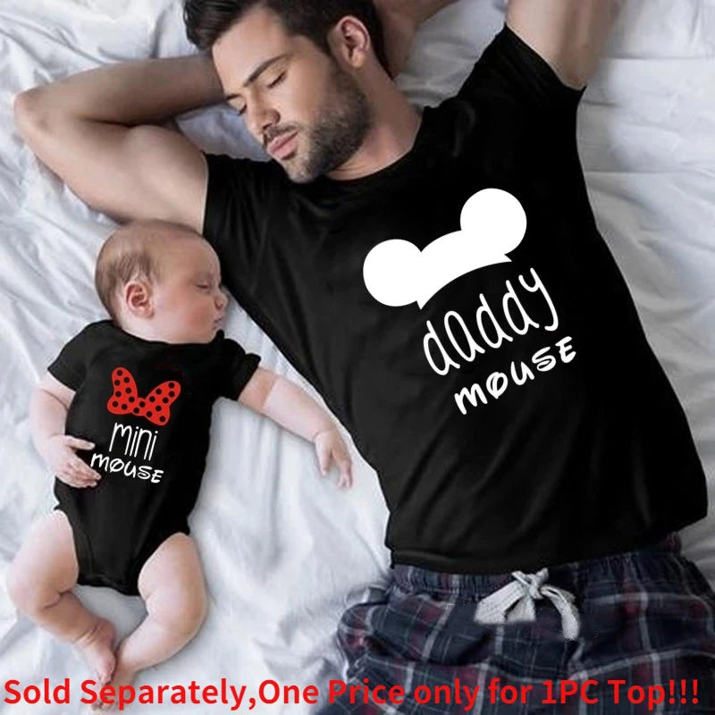Funny Baby Dad 2022 Family Matching Outfits Simple Pregnancy Announcement Family Look T-Shirt Baby Dad Matching Clothes