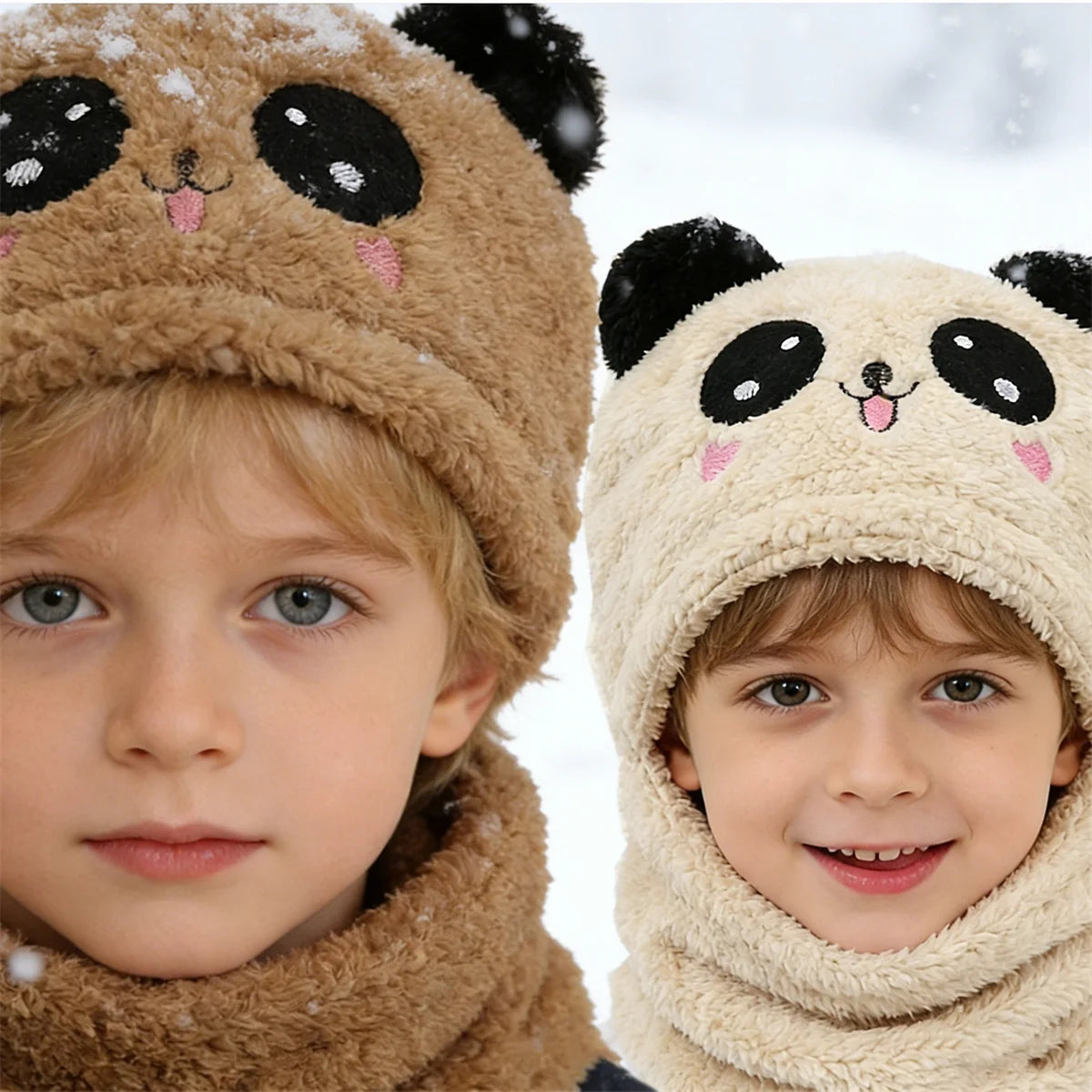 Coole gute Qualität warme weiche Kinder Mützen Mütze Herbst Winter Kleinkind Kinder süße Panda Mütze Hut für Jungen Mädchen