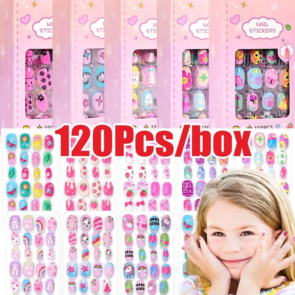 Kids Cartoon Press-On Nails