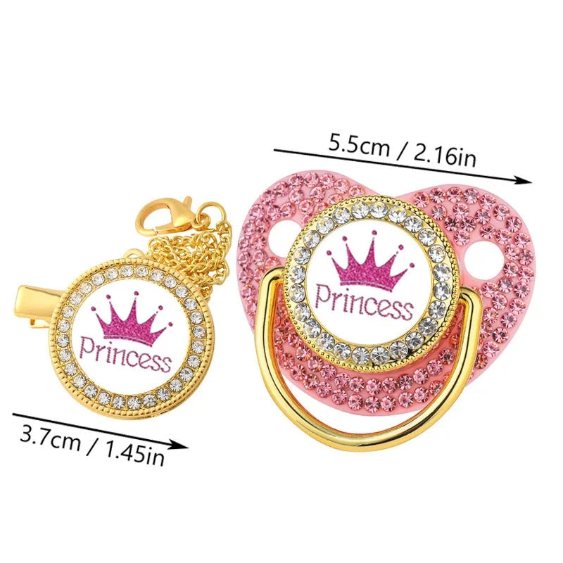 Krone Neugeborenen Schnuller Clip Kette Baby Schnuller Silikon BPA FREI Kleinkind Beißring Säugling Schnuller Nippel Baby Dusche Geschenk