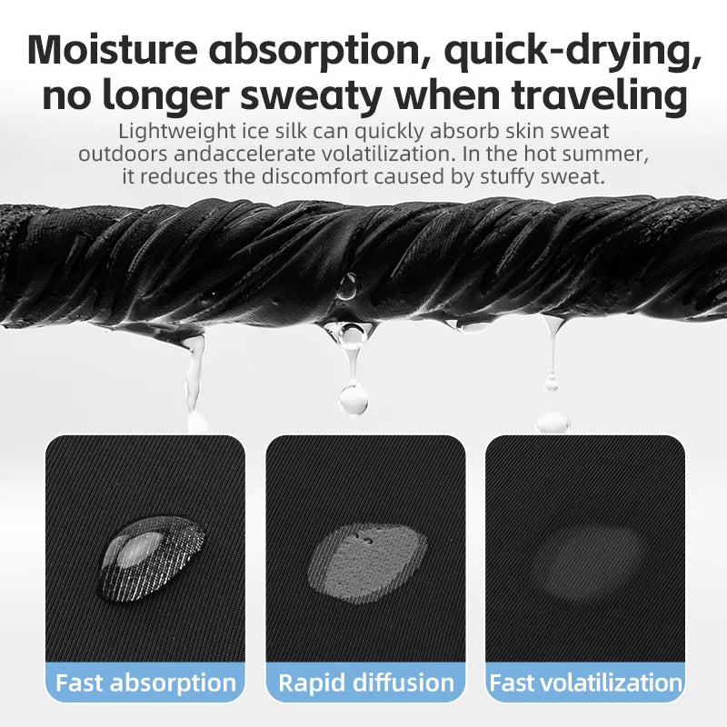ROCKBROS Summer Ice Silk Cycling Face Mask Breathable Anti-UV Bicycle Face Neck Cover Bandana MTB Road Sport Hanging Ear Scarf