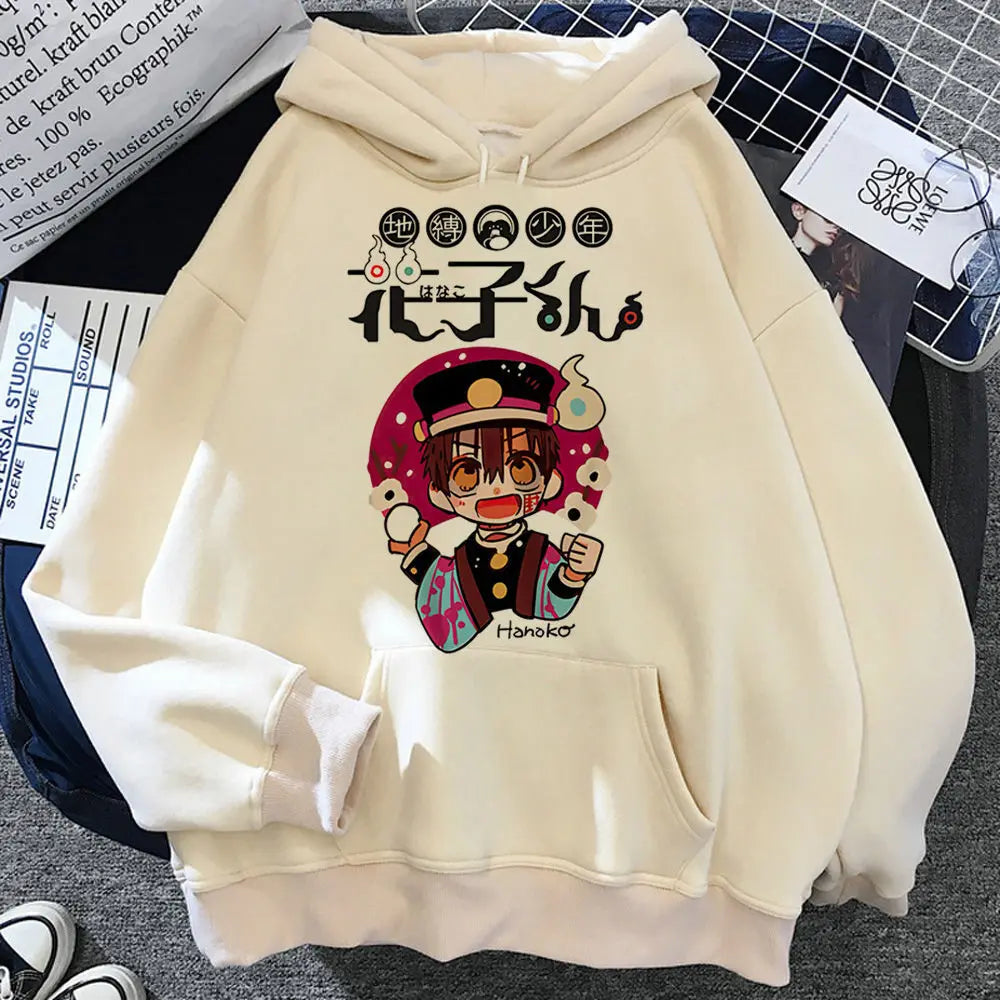 Toilettengebundener Hanako-Kun-Hoodie im modernen Stil, jugendliche Kleidung für Teenager, Athleisure-Manga-Hoodie, trendige Winter-Freizeitkleidung