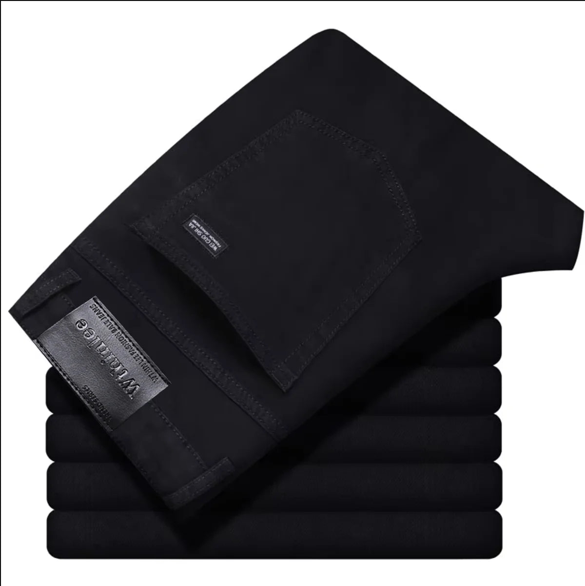 2026 Neue Business-Herrenjeans Lässige Gerade Stretch-Jeans Modische Klassische Blaue Schwarze Arbeits-Denim-Hose Herrenbekleidung