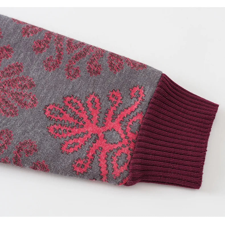 Warme Oma Pullover Frauen Herbst Winter Pullover Mantel Mutter Strickjacke für Frau dicke Samt Strickwaren weibliche Kleidung