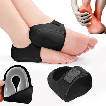 Plantarfasziitis Fersensporn Fußstütze mit U-förmigen Silikongel-Fersenschalen zur Fersenschmerzlinderung Einlegesohlen für Männer und Frauen beim Spazierengehen