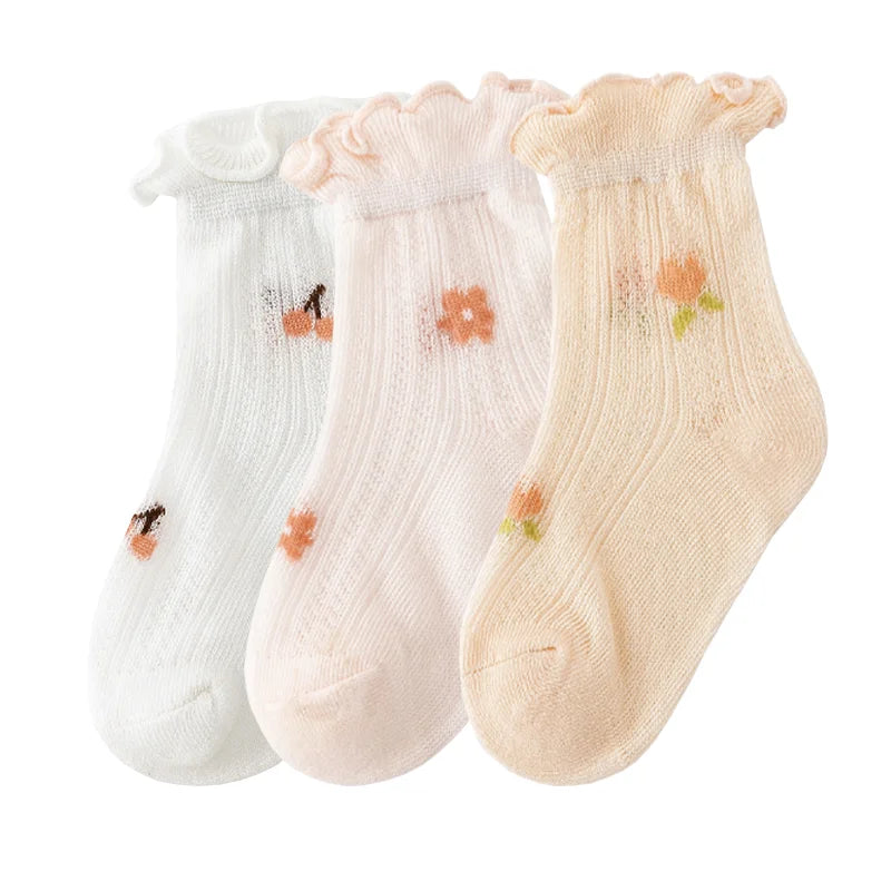 3 Paare/los Neue Neugeborenen Baby Socken Sommer Dünne Beiläufige Kinder Baby
