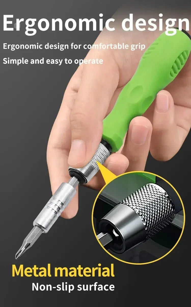 Mini 32-in-1 Präzisions-Schraubendreher-Set, magnetische Kreuzschlitz-Bits, multifunktionales Handreparatur-Werkzeug-Set für Telefon, Uhr, Brille, PC