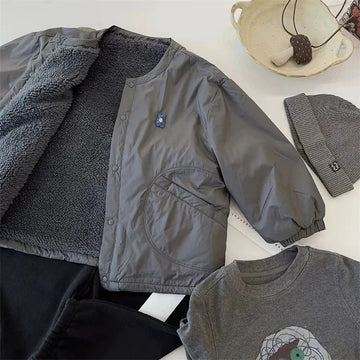 Jungen Gepolsterte Mäntel Kinder Verdickte Jacke Winter Warme Mode Oberbekleidung Kinder Herbst Neue Parkas Teen Lose Baumwolle Kleidung