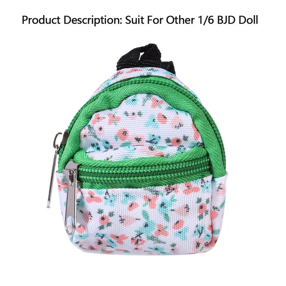 Puppen rucksäcke Puppe Minit aschen Mini Reiß verschluss Rucksack Puppen rucksack niedliche Schult aschen Puppen zubehör Spielzeug zubehör für Puppenspiel