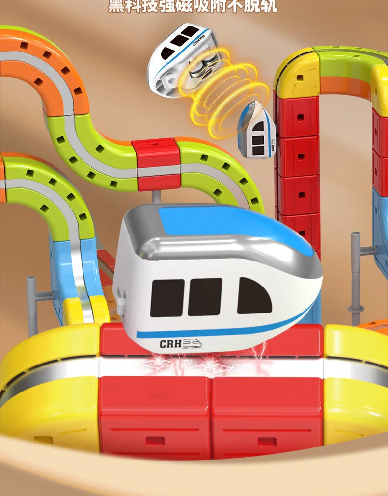 Magnetische Kugel Zug Set Für Kinder Mit Elektrische Lokomotive Diy Track Bausteine Stem Pädagogisches Bau Spielzeug Geburtstag