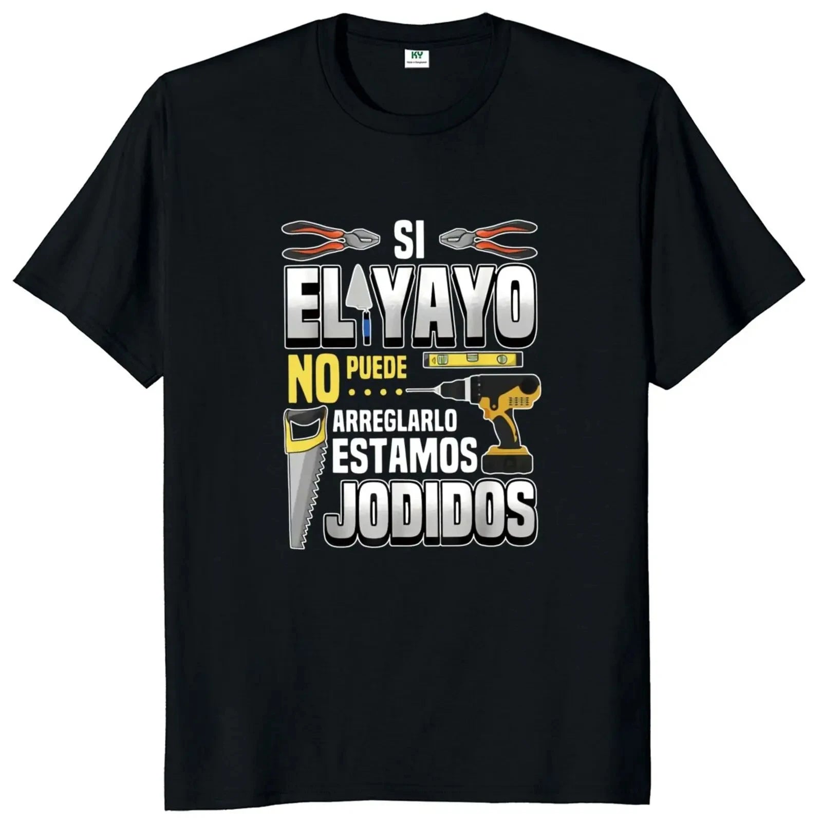 Wenn Papa es nicht reparieren kann, sind wir geschraubt T-Shirt Retro Spanisch Vater Papa Geschenk Männer Kleidung Unisex Baumwolle lässig EU-Größe T-Shirt