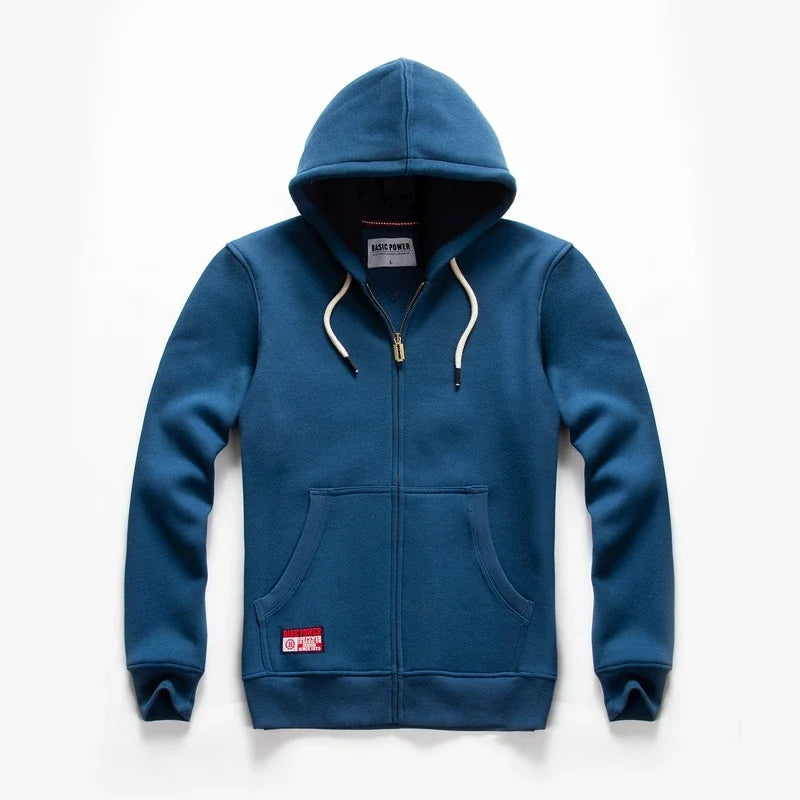 Einfarbige Hoodie Männer Mode Reiß verschluss Langarm übergroße Jacke Mantel Harajuku Gothic Kapuze Sweatshirt y2k Teen bp20933