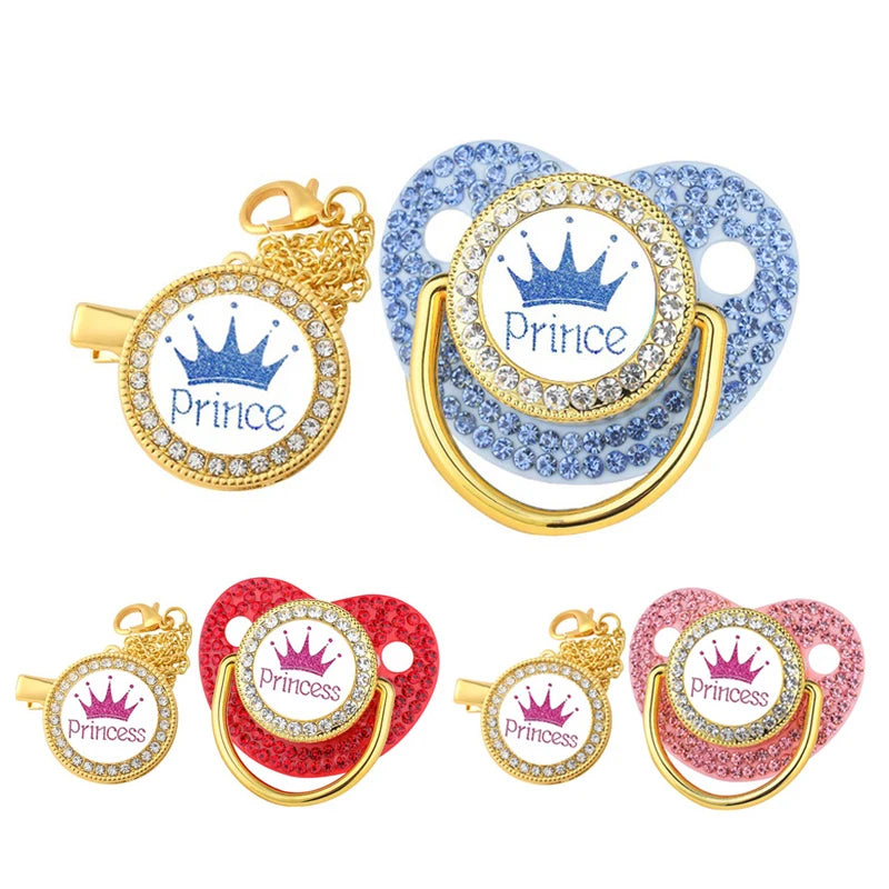Krone Neugeborenen Schnuller Clip Kette Baby Schnuller Silikon BPA FREI Kleinkind Beißring Säugling Schnuller Nippel Baby Dusche Geschenk
