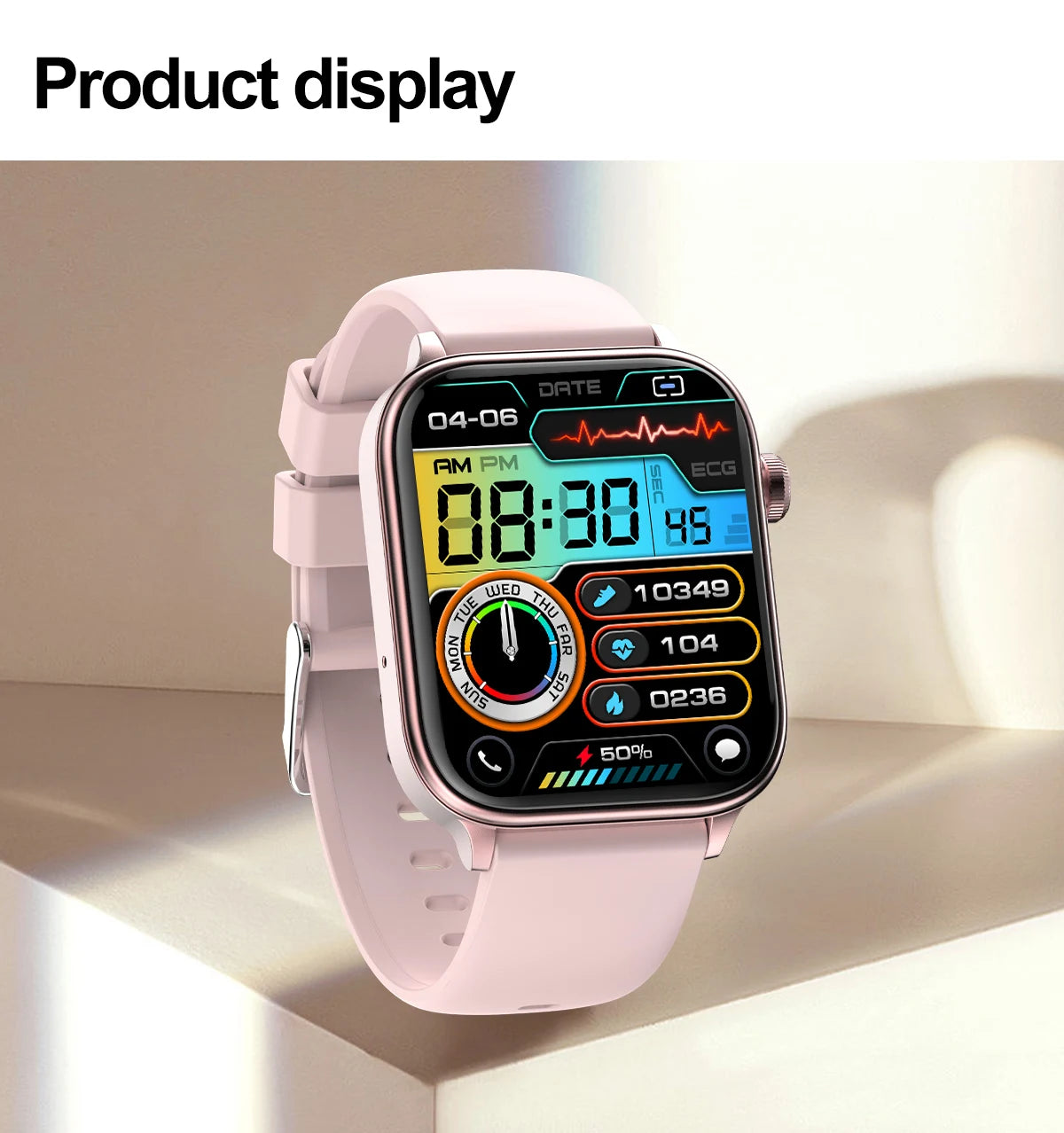 AI-Diagnosedetektor, Smartwatch für Damen, Blutfette und Harnsäure, Körpersammensetzungstest, Damen-Menstruationsgesundheits-Tracker, 2025, Neu