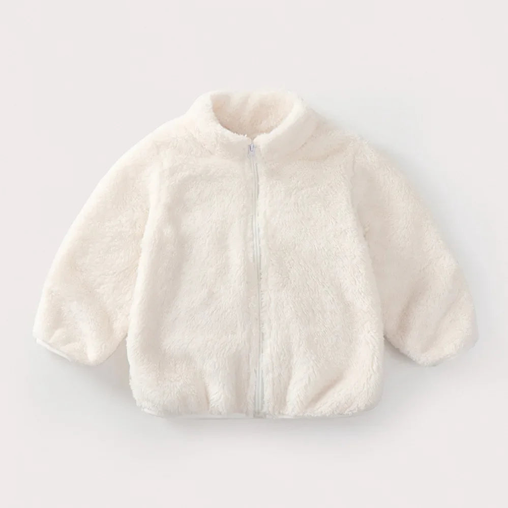 Rosa Mädchen-Jacken, Herbstmantel, Winter-Thermo-Fleecejacke für Kinder, 1, 2, 3, 4, 5 Jahre, Kindermäntel, warme koreanische Oberbekleidung