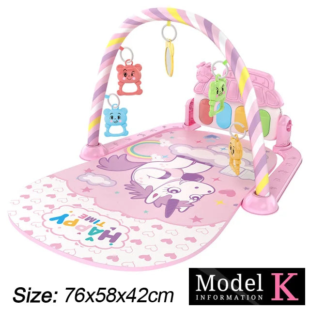 Baby Fitness Stand Music Play Gym Activity Toy Newborn Piano Crawling Blanket Pedal Play Pad Early Education 0-36 Months Gifts