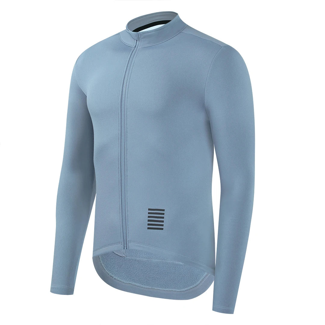 YKYWBIKE Herren Radtrikot Winter & Herbst Langarm Thermo-Fleece-Futter Fahrrad Warme Jacke Rennrad MTB Kleidung
