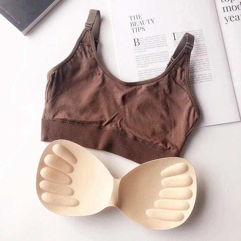 Sexy Unterwäsche Frauen Sammeln Kein Stahl Ring Dessous Bh Rohr Top Eingewickelt Brust Schönheit Zurück Aktivale Baumwolle Dünne Abschnitt Rohr Top