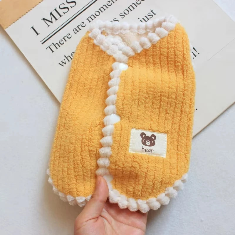 Warmer Wintermantel für Hunde, weiches Fleece, Haustierkleidung für kleine Hunde, Katzen, niedliche Welpenjacke, französische Bulldogge, Chihuahua, Yorkies-Kostüm