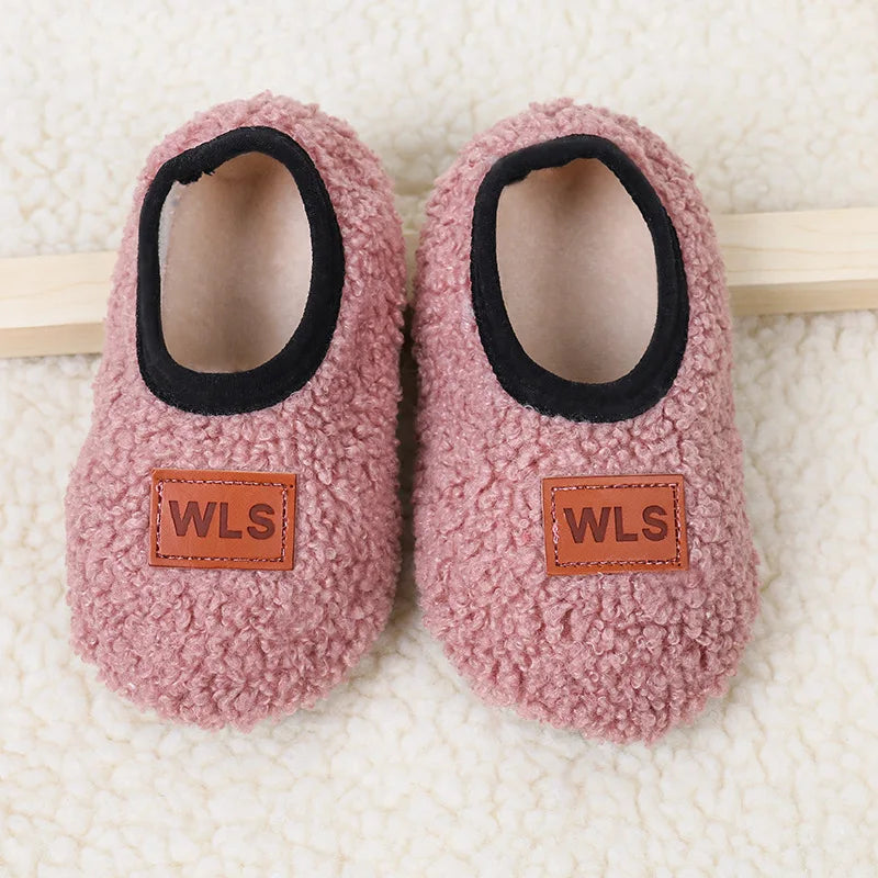 Herbst Winter Baby Hausschuhe Kleinkind Plüsch Boden Socke Schuhe Junge Mädchen Kinder Weiche Anti-slip Wanderschuhe Indoor Hause kinder Schuhe