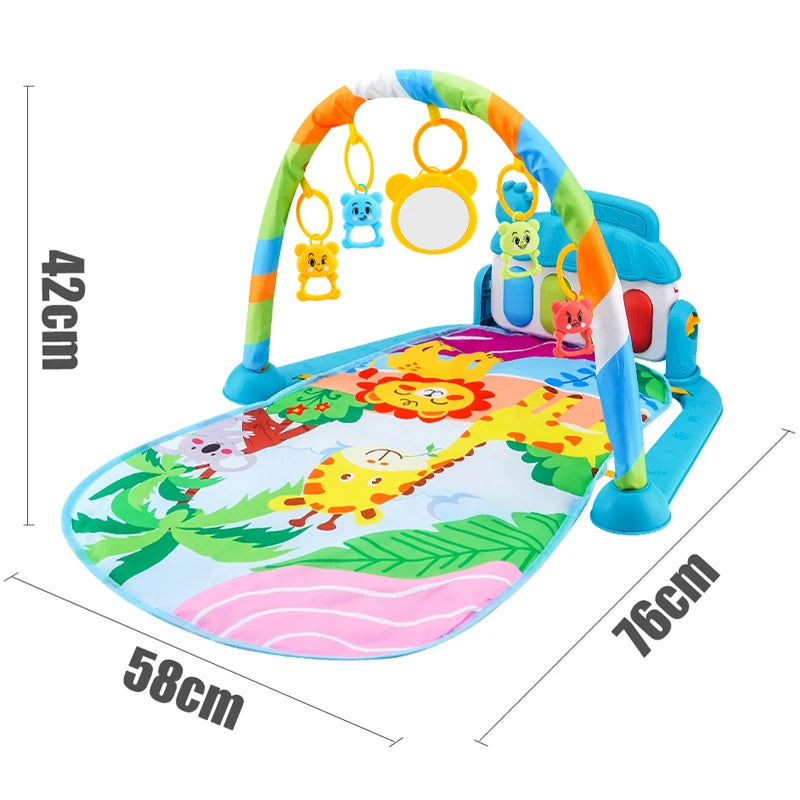 Baby Fitness Stand Music Play Gym Activity Toy Newborn Piano Crawling Blanket Pedal Play Pad Early Education 0-36 Months Gifts
