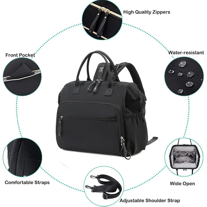Mama Windel Taschen Baby Kinderwagen Hängen Tasche Mutter Große Kapazität Windel Rucksäcke mit Wickelunterlage Praktische Baby Stilltaschen