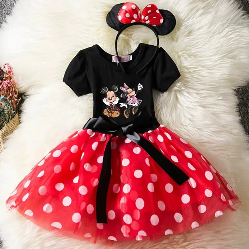 Mickey Minnie Mouse Baby Mädchen Cosplay Kostüm Kinder Fancy Polka Dot Kleid Prinzessin Kleid Kinder Geburtstag Party Kleidung Geschenk