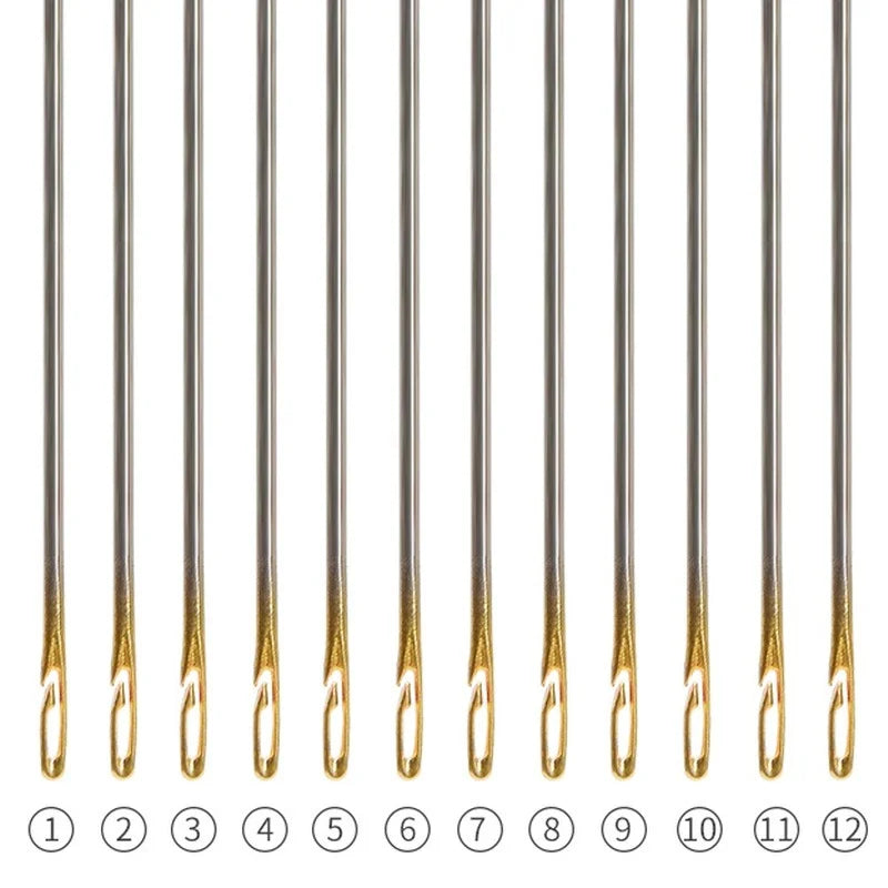 30 stücke Blind Nähen Nadel Ältere Edelstahl Schnelle Automatische Selbst-Einfädel Nadel Nähen Pins DIY Punch Nadel Einfädler