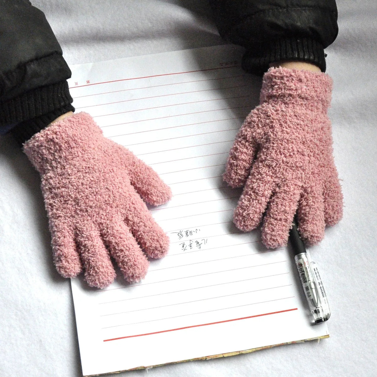 Kinder Handschuhe Für 3-6 Jahre Alte Winter Kinder Korallen Fleece Verdicken Baby Plüsch Pelzigen Volle Finger Handschuhe Weichen handschuhe Warm Halten