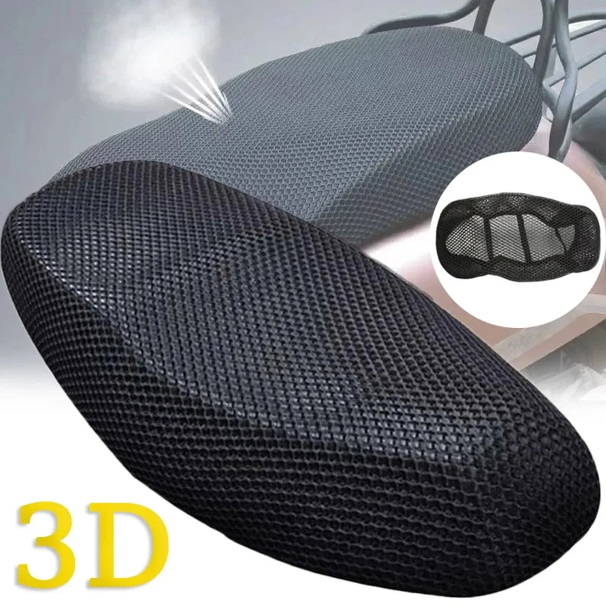 Sommer Cool 3D Mesh Motorrad Sitzbezug Atmungsaktive Roller Sitzbezüge Kissen Anti-Rutsch-bezug Grid Schutz pad