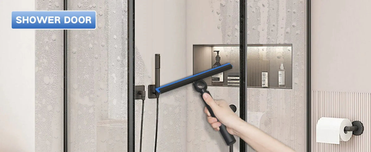 EHOMGUI Shower Squeegee for Glass Doors, Wiper Scraper, Cleaner with Telescopic Handle, Bathroom Mirror, Wiper Scraper, Glass Cleaning